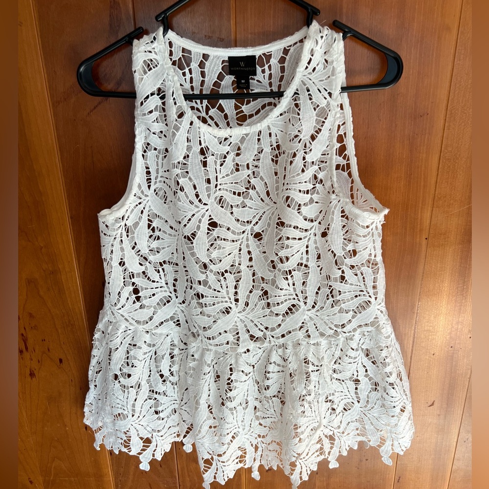 Lace Overlay Top